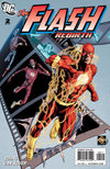 Flash Rebirth #2: Barry Allen runs in the foreground, while skeletal remains of other Flashes appear on a filmstrip. Cover: Flash Rebirth #2: Barry Allen runs in the foreground, while skeletal remains of other Flashes appear on a film strip.
