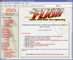 [Screenshot of third major site design (viewed in Firebird)]