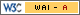 Level A conformance icon, W3C-WAI Web Content Accessibility Guidelines 1.0
