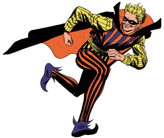 [The Trickster's original costume]