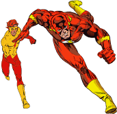 [Wally West, first Kid Flash and now the current Flash]