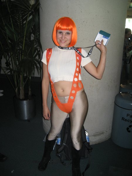 Leeloo from The Fifth Element After she posed I mentioned that I'd seen 