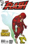 Cover: Flash v.2 #247: the Flash's shadow is the Grim Reaper's, and the caption reads: Wally West...Finished?