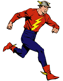 Oiginal art of the Flash running