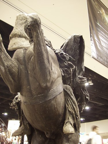 Nazgul statue at WETA booth