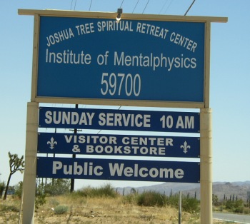 Sign proclaiming (among other things) the Institute of Mentalphysics