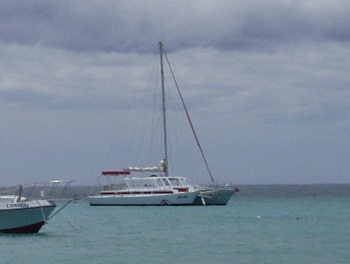 View of catamaran, the Noa Noa