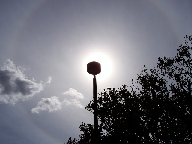 Sun Halo (Feb 16, 2006, lamppost in center)