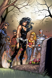 Cover for Teen Titans #47: Titans at a funeral