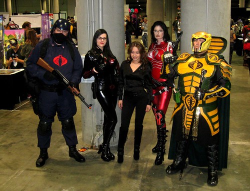 Cobra cosplay including the Baroness and Serpentor at Comikaze Expo 2011.