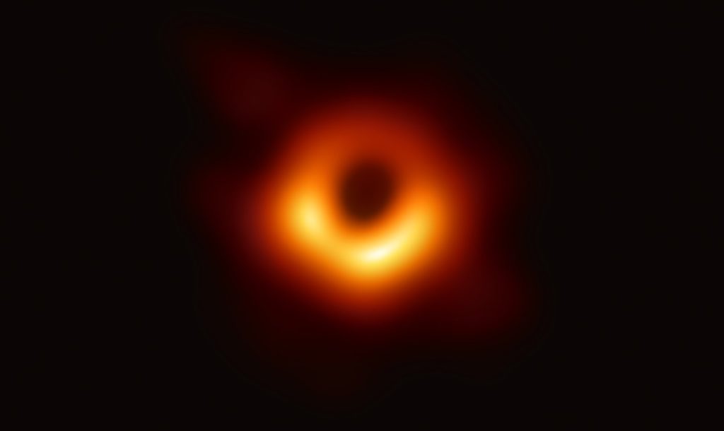 An orange ring in the blackness of space