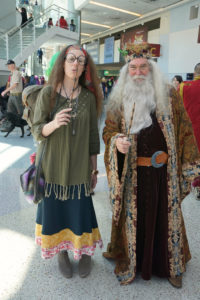 Professors Trelawney and Dumbledore