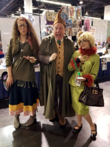Professor Trelawney with Arthur Weasley and Rita Skeeter