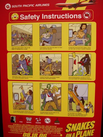 Snakes on a Plane Safety Instructions · Comic-Con 2006 ...